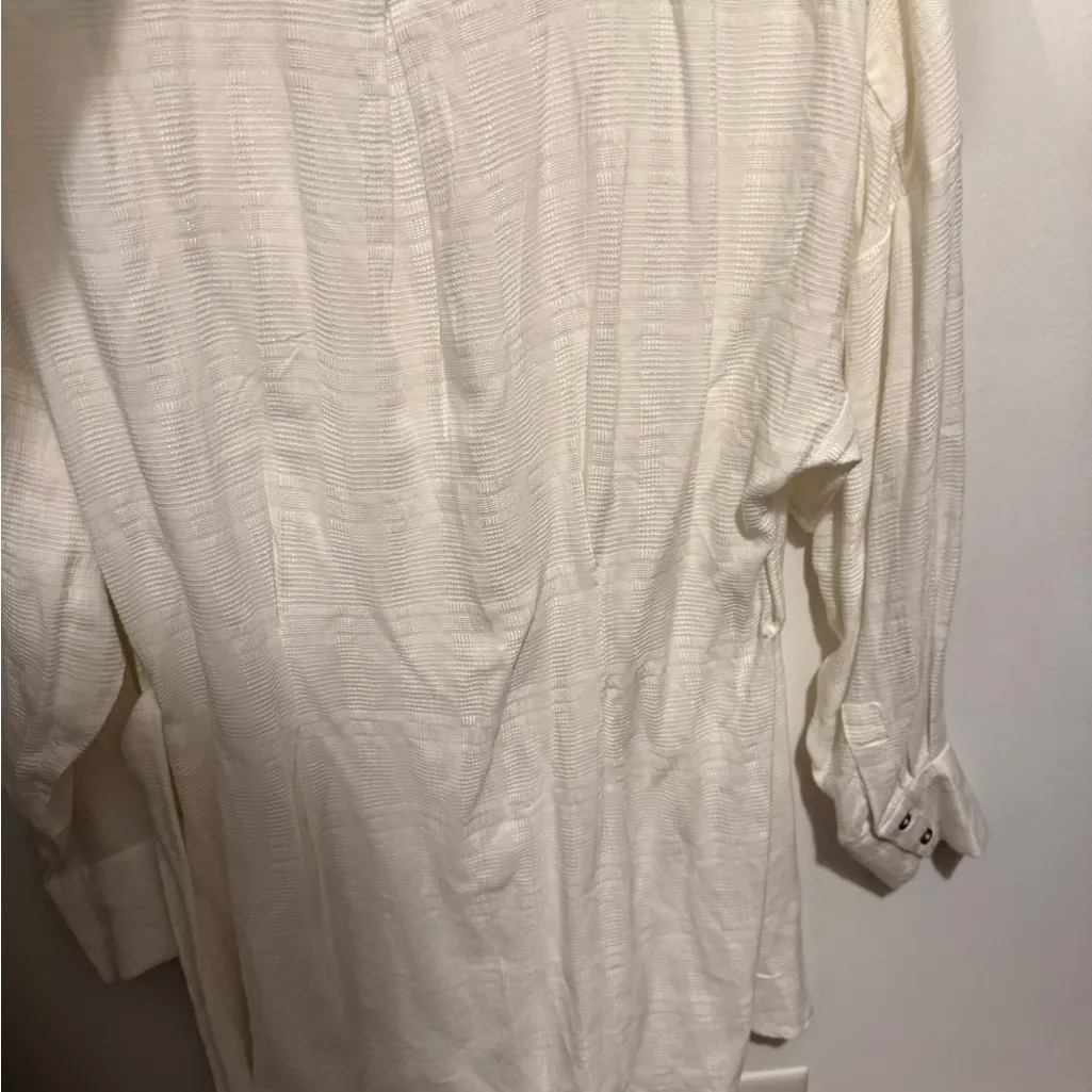 Free People Jenna Wrap Tunic Jacket Ivory small - Image 9