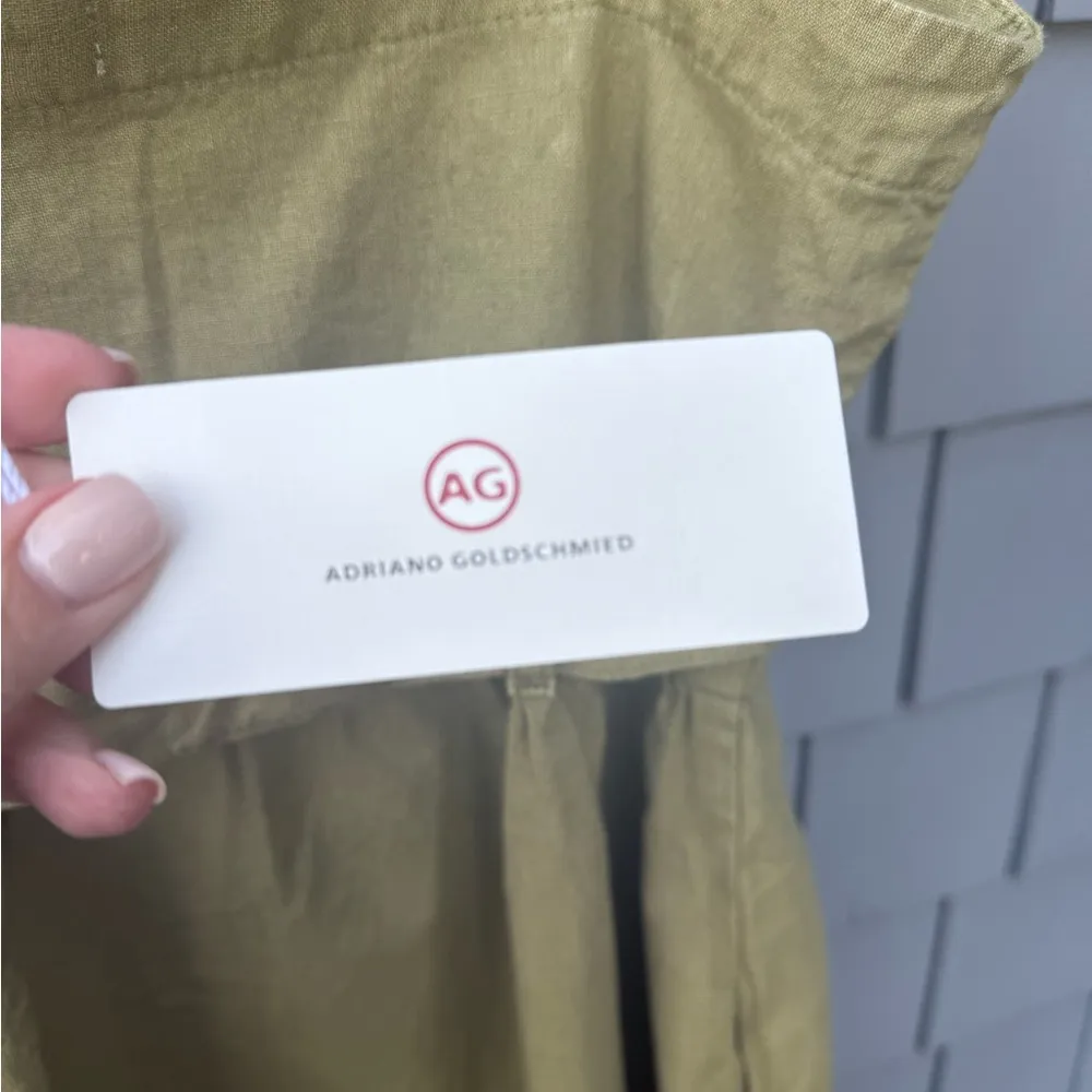 AG NWT Britta Linen Blend Belted Sun Dress Large - Image 4