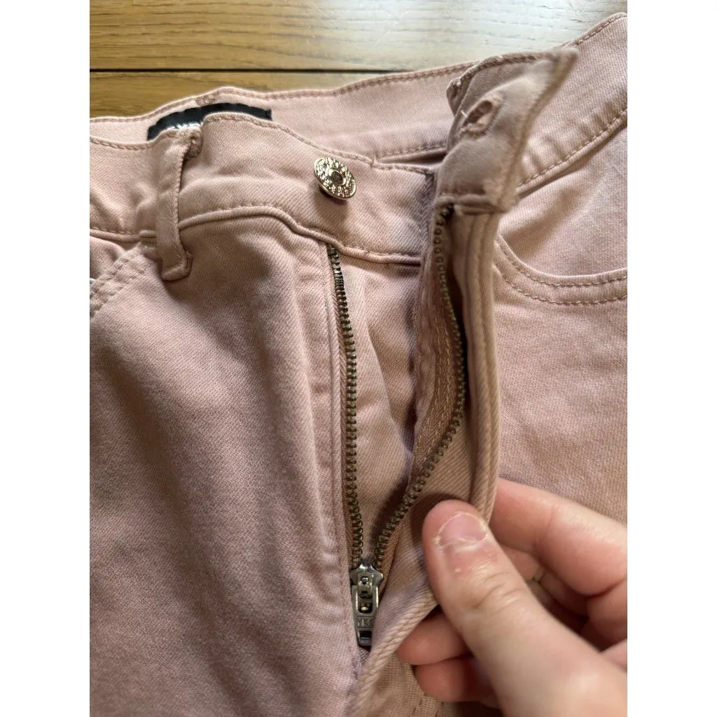 Express Skinny High Rise Pants Size 4R Pink Stretch Classic City‎ Preppy Office - Image 6