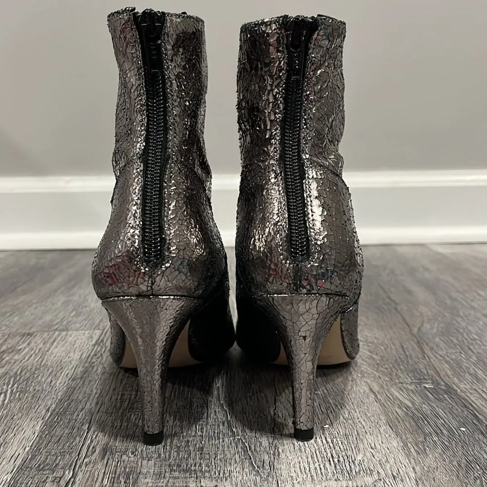 Free People NWOB Leather Lexi Heel metallic bootie - 37 (7-7.5) - Image 9