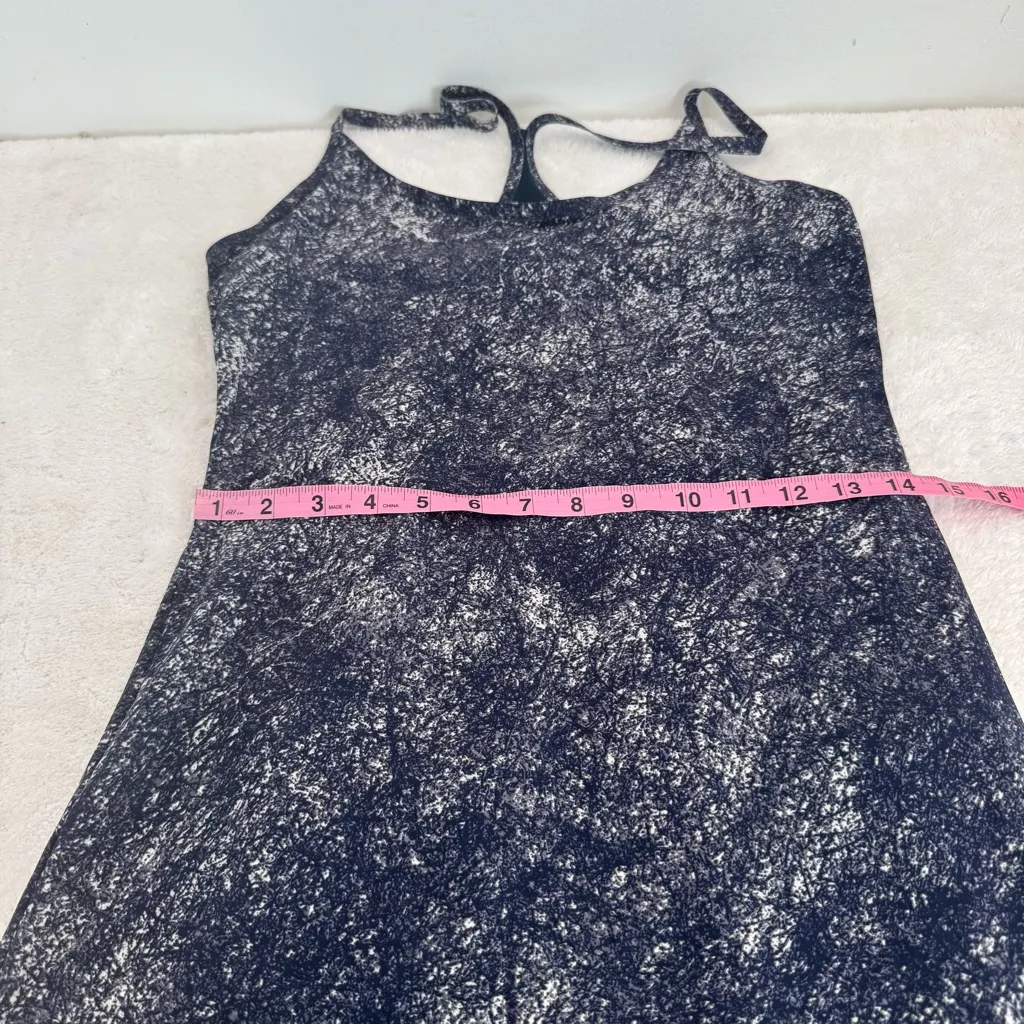 Outdoor Voices Women's Mini Dress - Blue Printed Tank Dress size S - Image 9