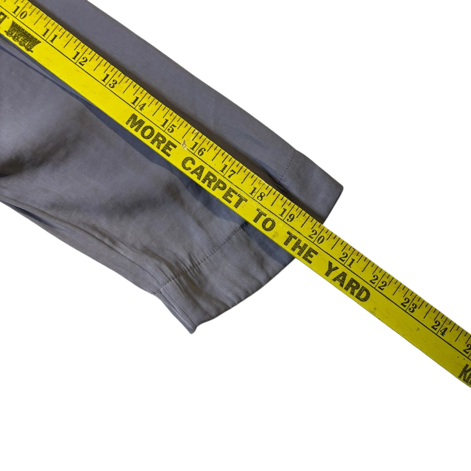 Prologue Womens V Neck Ruched Long Sleeve Top Gray Size Medium - Image 9