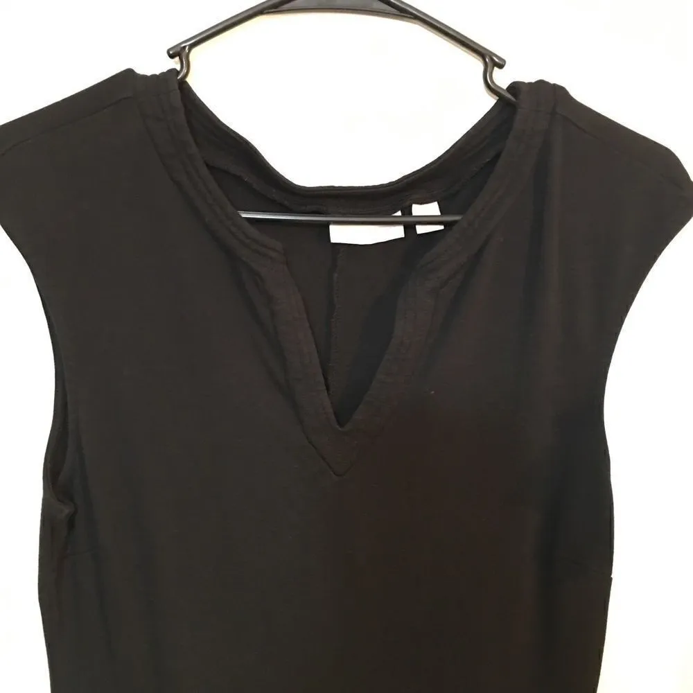 Ny&Co Fit & Flare V neck Cotton dress with pockets Black Size M - Image 3