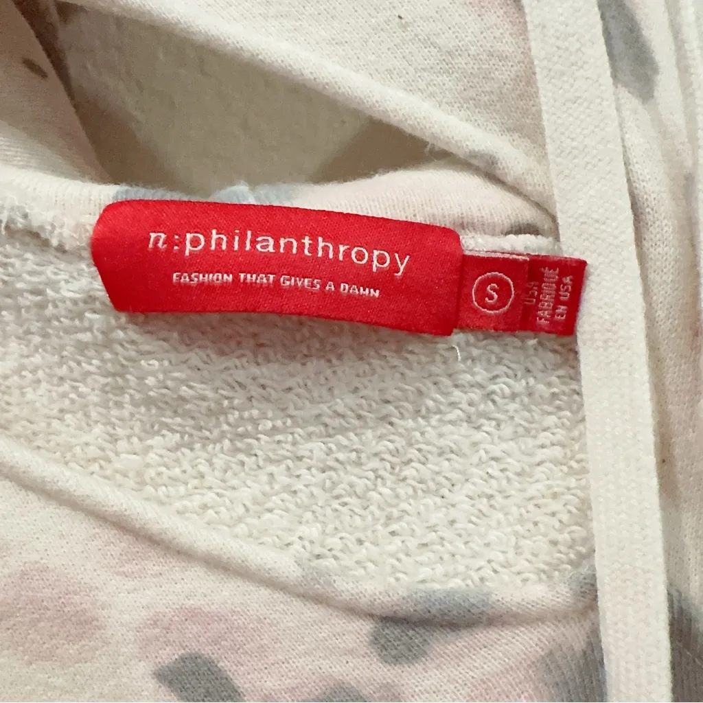 n:Philanthropy Tie-Dye Spotted Oversized Cotton Tunic Hoodie Size Small NWT - Image 8