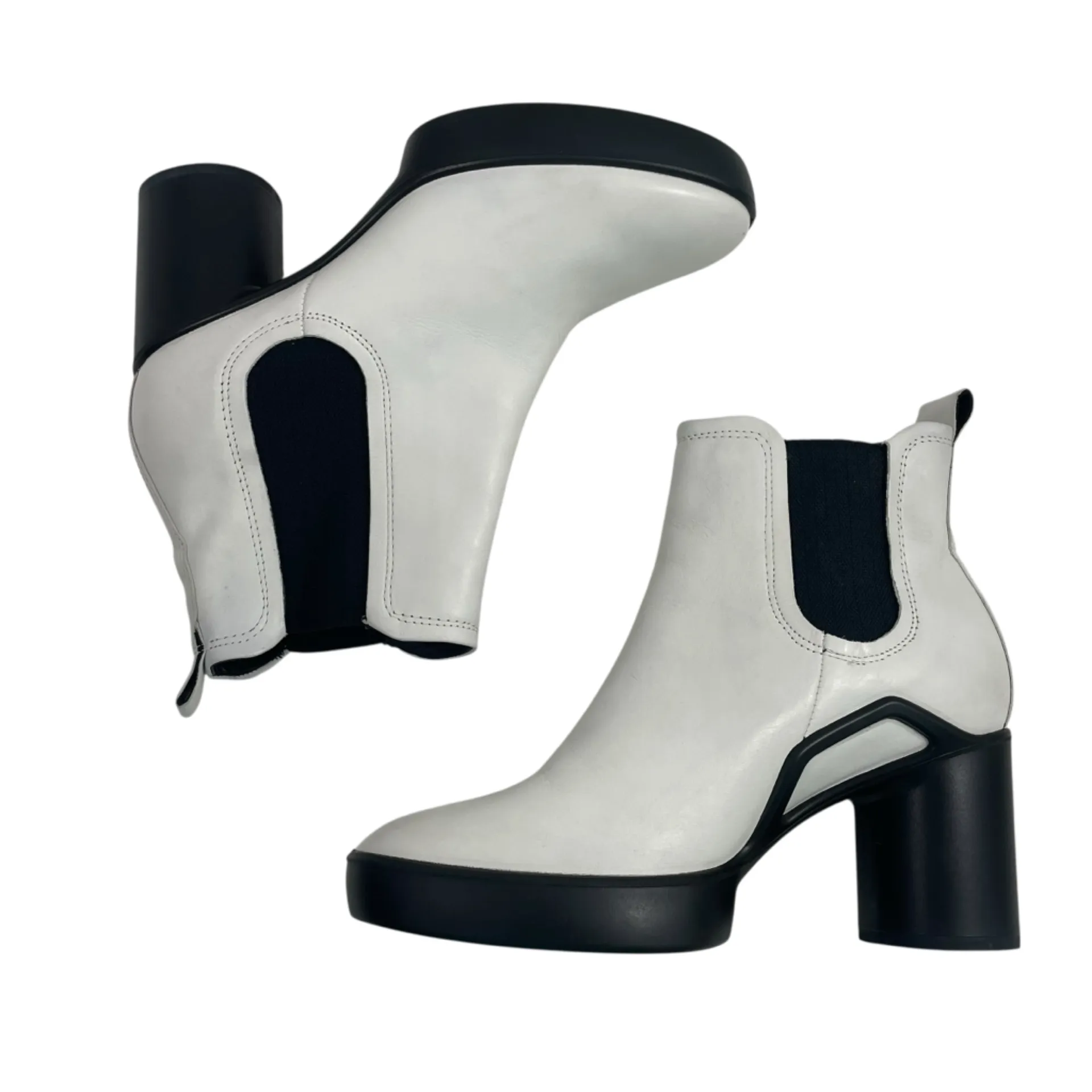 NEW ECCO Shape Sculpted Motion 55 Chelsea Ankle‎ White Boot US 7-7.5 ~ EU 38 - Image 4