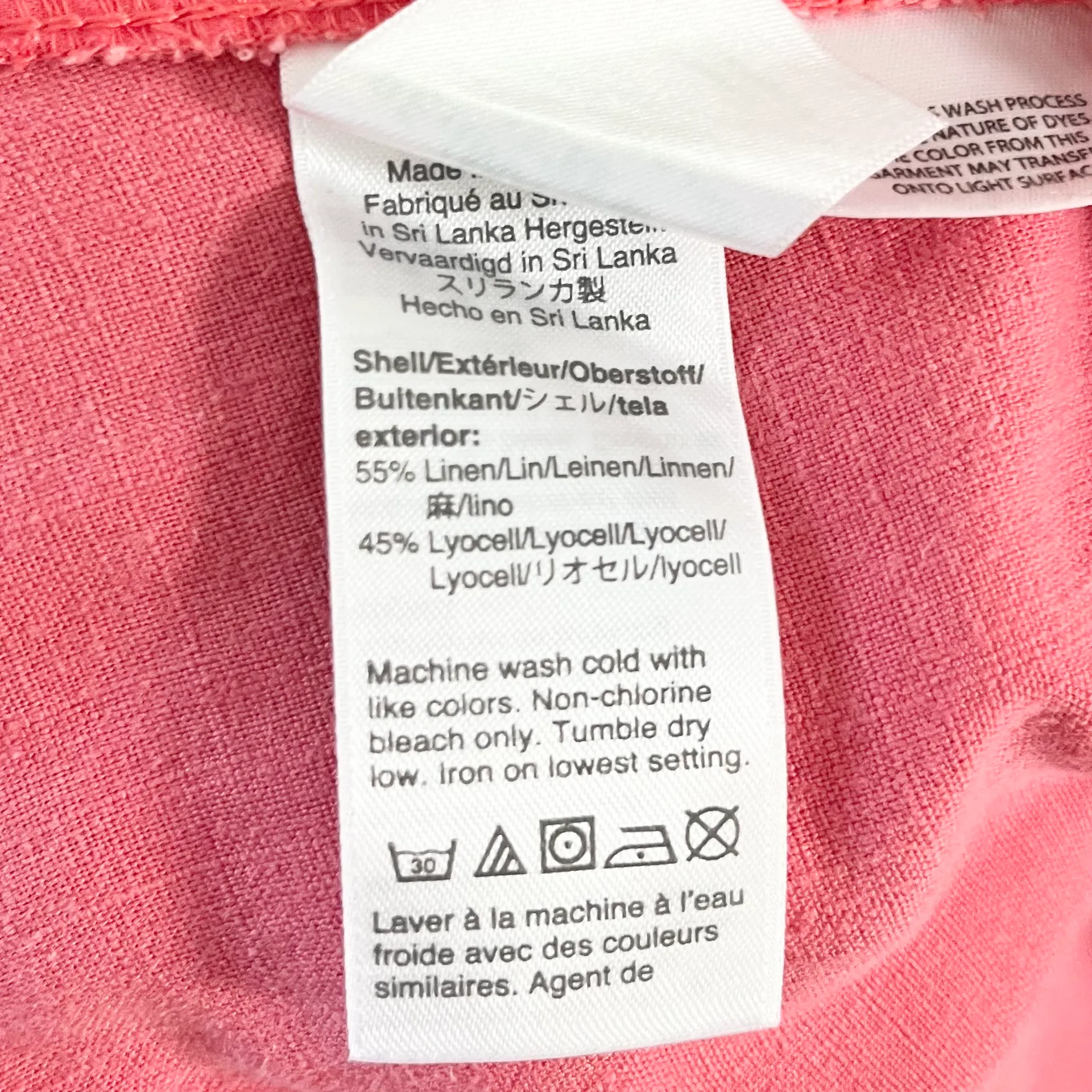 J. Crew Linen Tie Waist Seaside Pants in Pink Women’s Size Medium - Image 10