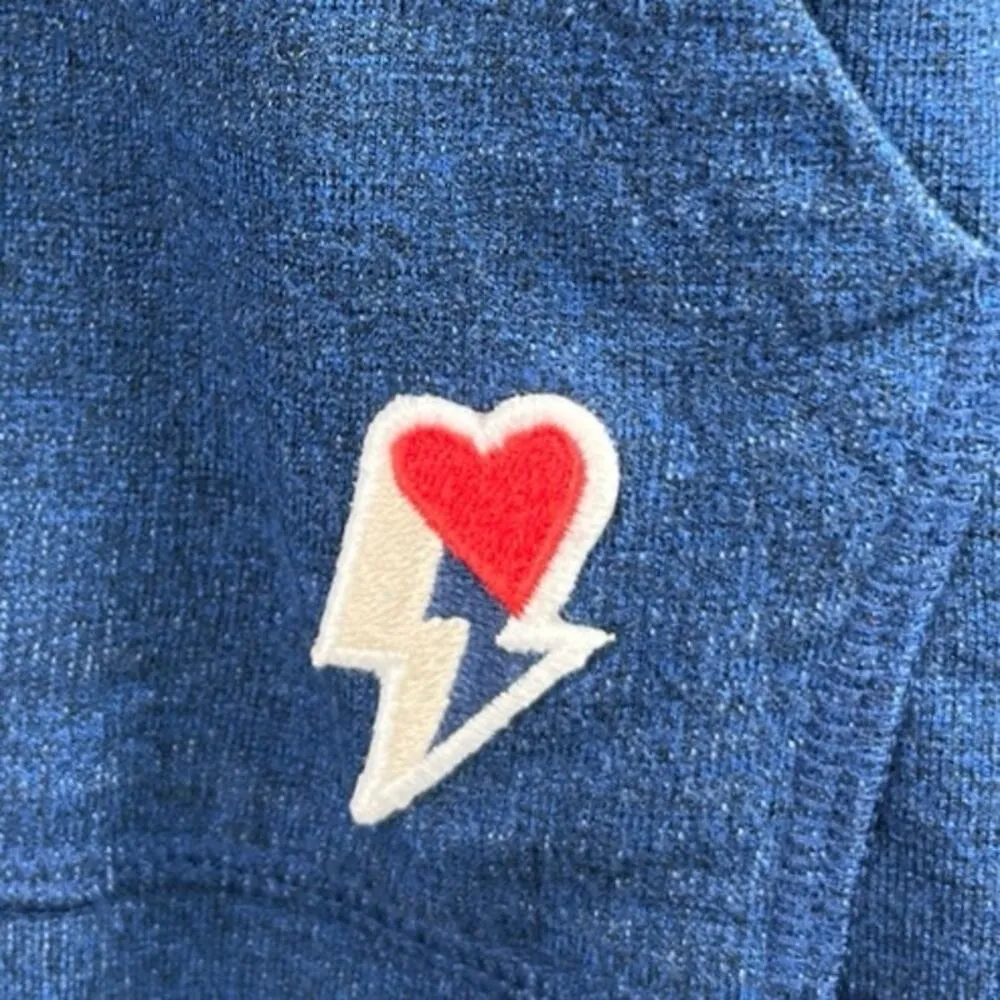 Sundry Womens Blue Hoodie Hooded Sweatshirt & Sweat Joggers Pants Athletic Set 2 - Image 8