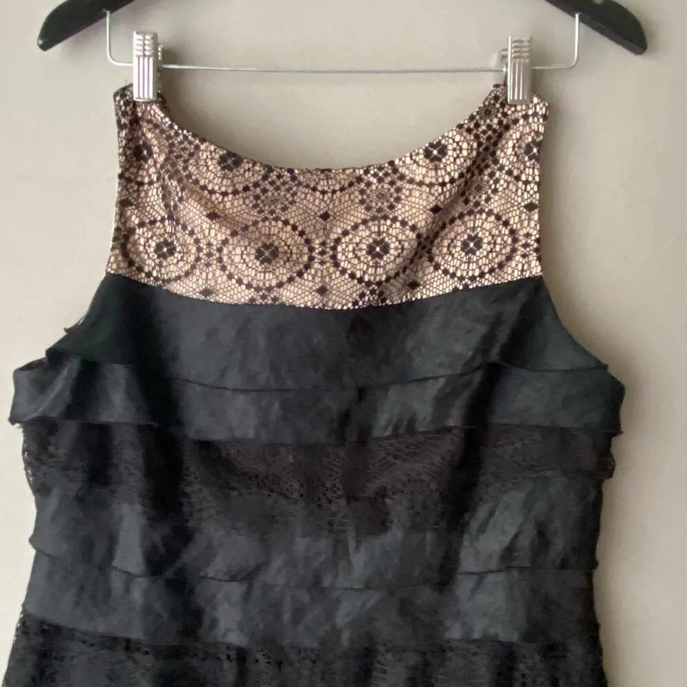 London times sz 14 ruffle tiered cocktail‎ sheath dress - Image 2