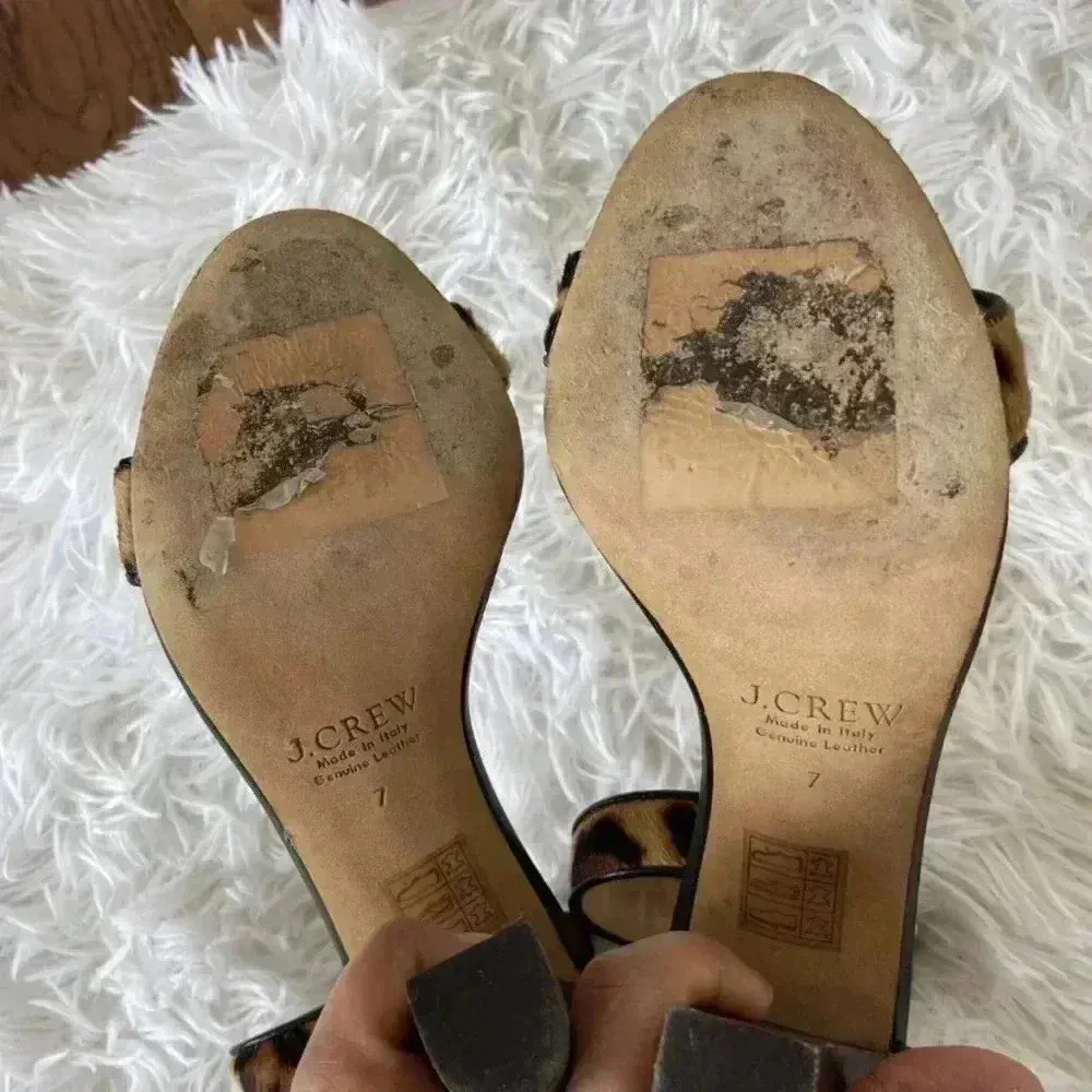 J CREW COLLECTION Lanie Calf-Hair Stacked Heel Shoe 7 - Image 10