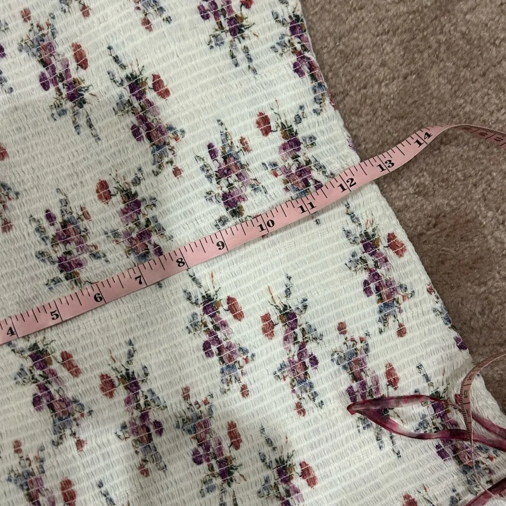 Loveshackfancy x Aerin Floral Lilac Violet Smocked Ruffle Mini Dress - Image 5