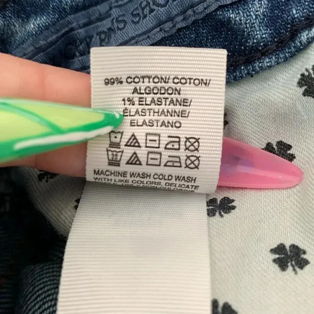 Lucky Brand Two Tone Bleach Splatter Denim Shorts Blue Size 00 - Image 6