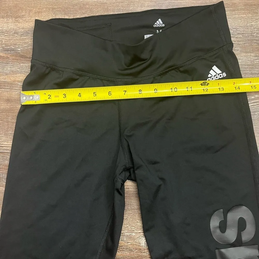 Adidas Climalite Capri Athletic Leggings with Logo Size Medium - Image 8