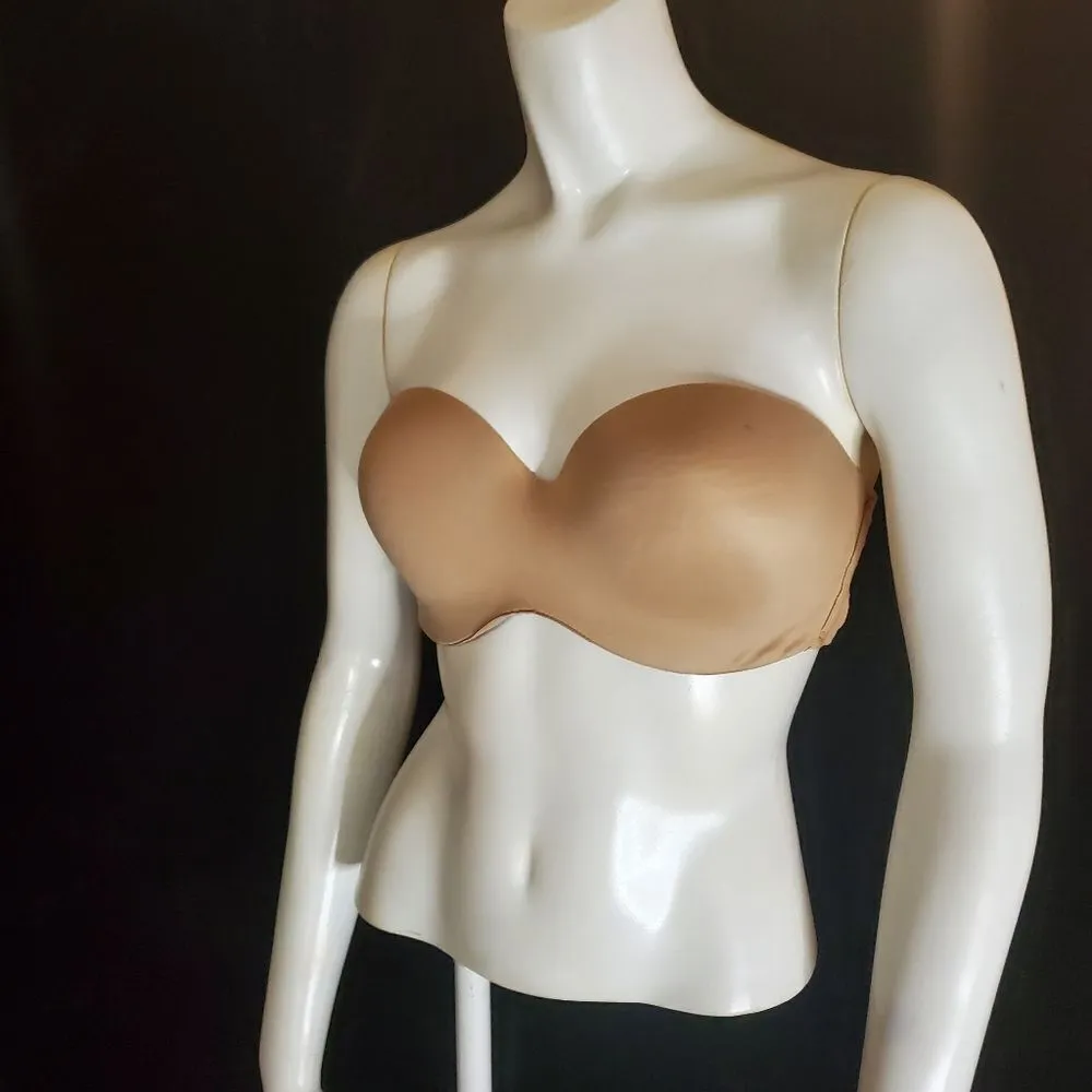 Victoria's Secret Body By Victoria Lined Strapless Tan Bra (34D) - Image 2