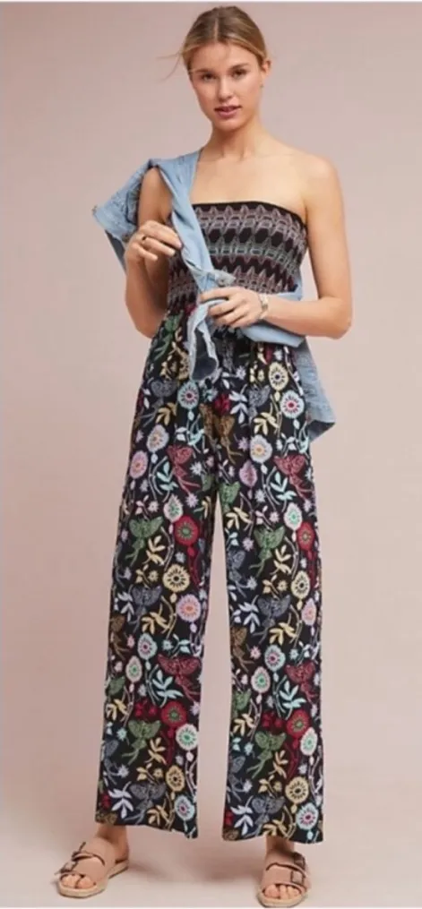 Anthropologie One September Strapless Jumpsuit 152 - Image 2