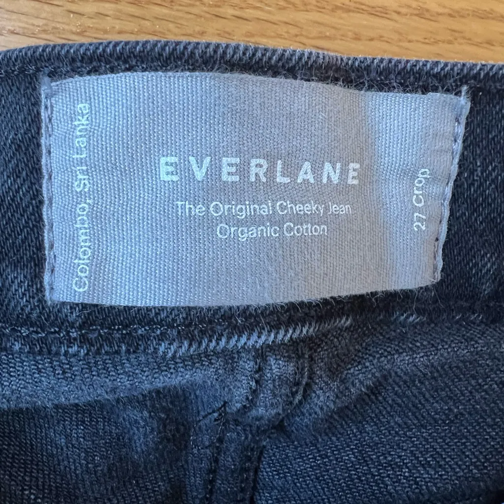 Everlane Women's Original Cheeky Jean Organic Cotton Size 27P High Rise Black - Image 5
