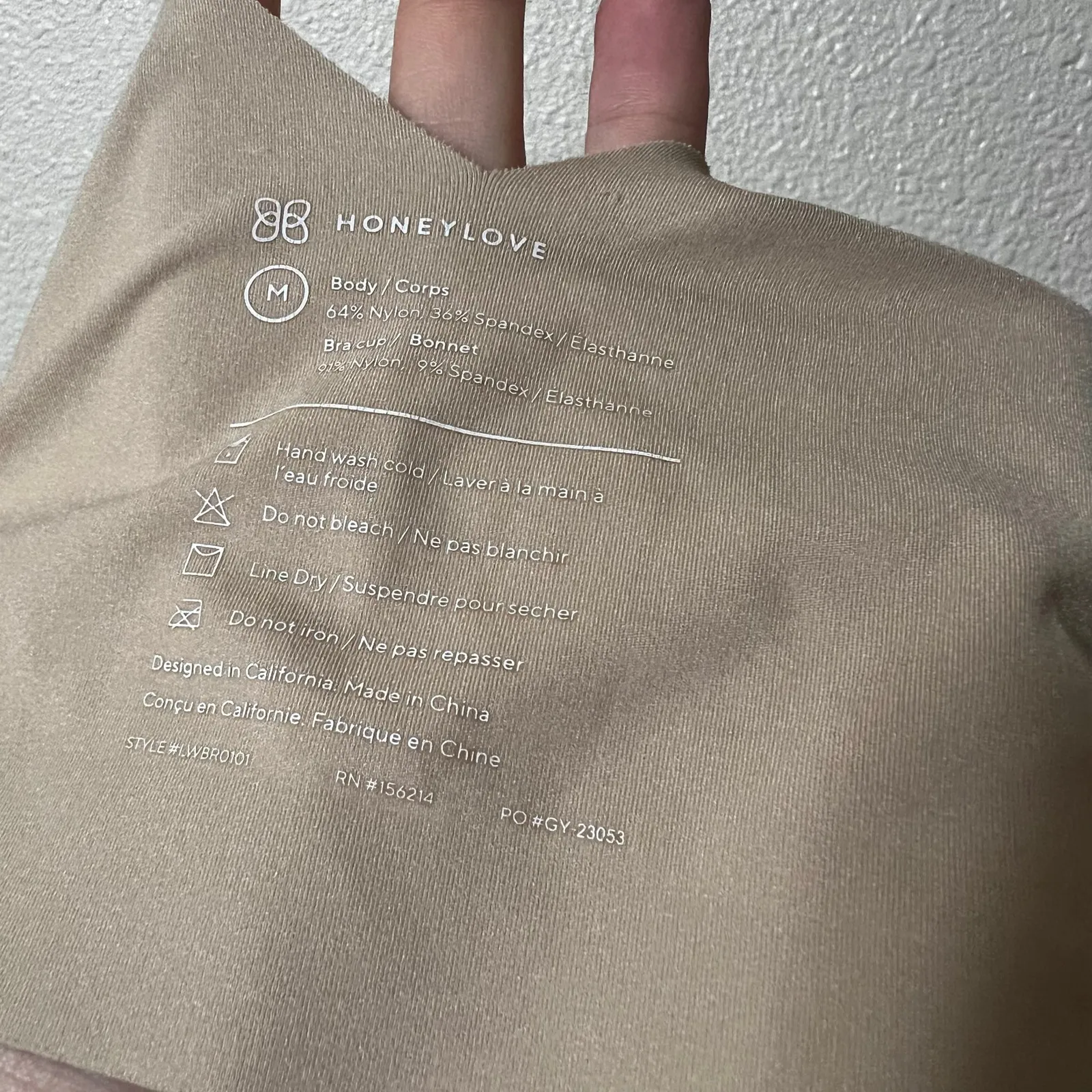 Honeylove softform seamless v neck bra bralette in tan nude MEDIUM - Image 4