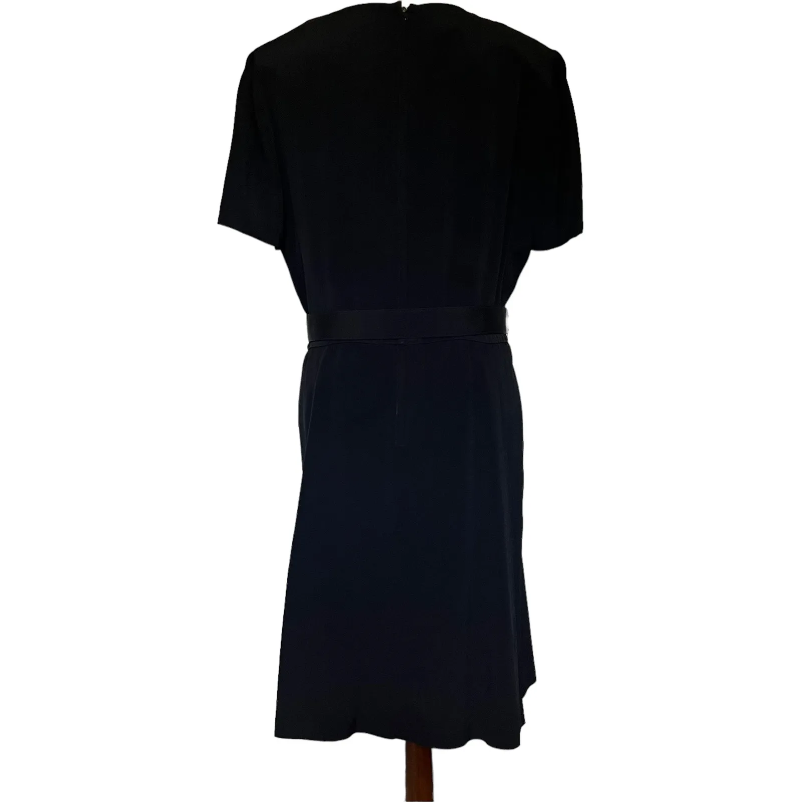 Vintage 80s Talbots Belted Dress Size 12 Preppy Minimalist Quiet Luxury USA - Image 8