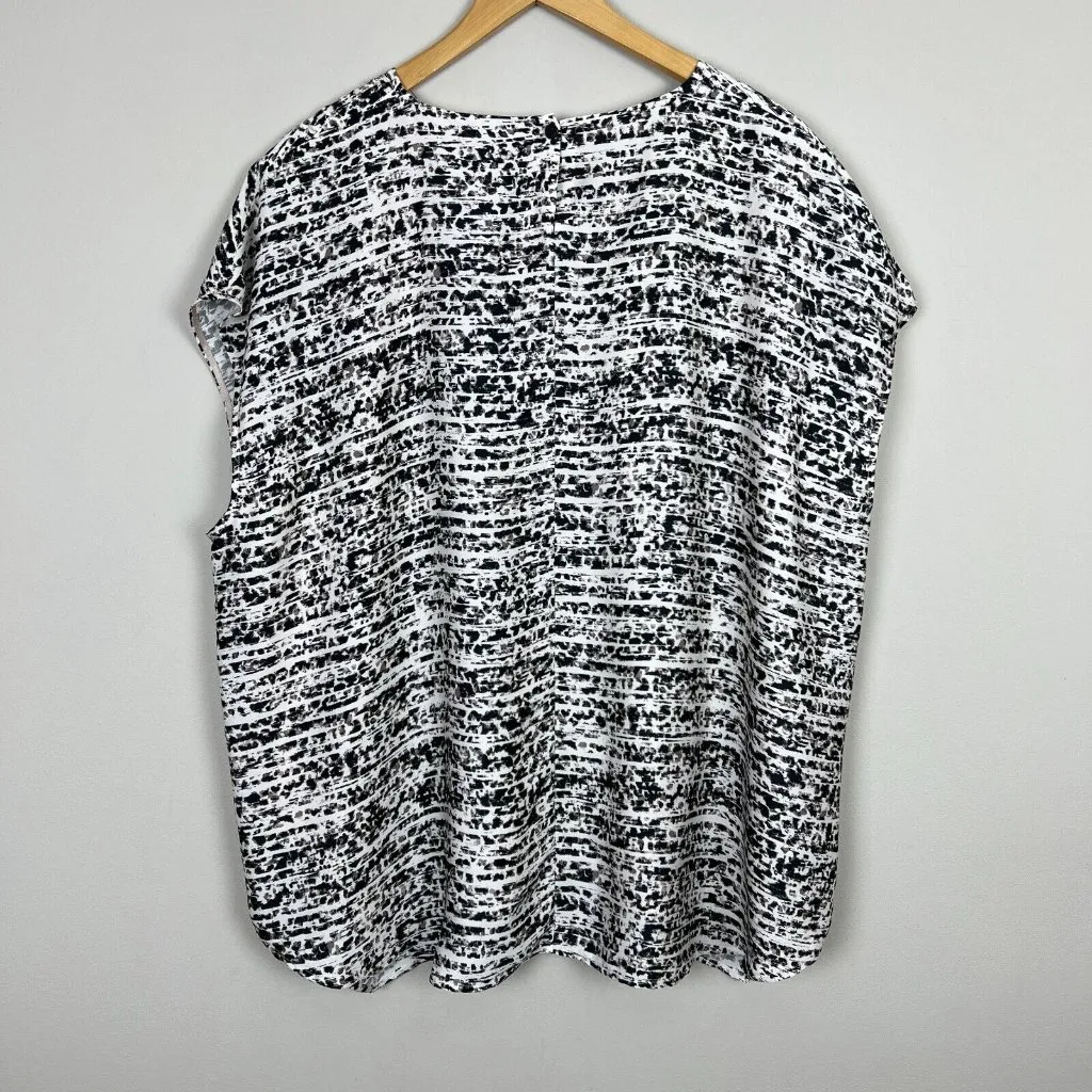 MM Lafleur Blouse Top Women‎ +3 3X Multicolor Ink Wash The Didion Sleeveless New - Image 5