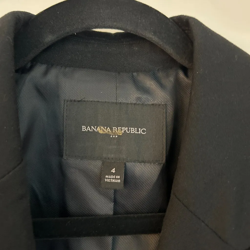Banana Republic Women's Double Breasted Cadet Blazer in Black Size 4 - Image 7