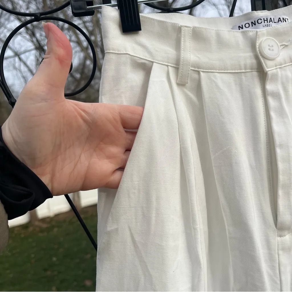 NONchalant Label Women’s Fabi Wide Leg Pant in White Size XS High Waisted Classy - Image 6