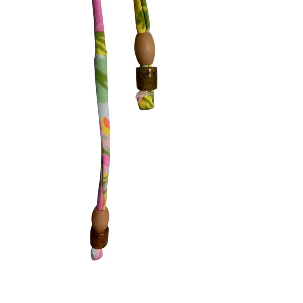 Maaji Chintz Floral Babydoll Reversible Strappy High Neck Bikini Swimsuit Top M - Image 5