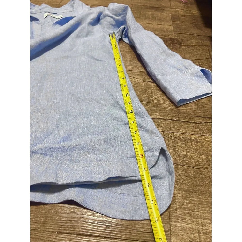 Vineyard vines Linen blue Lucaya collared Tunic - Image 7