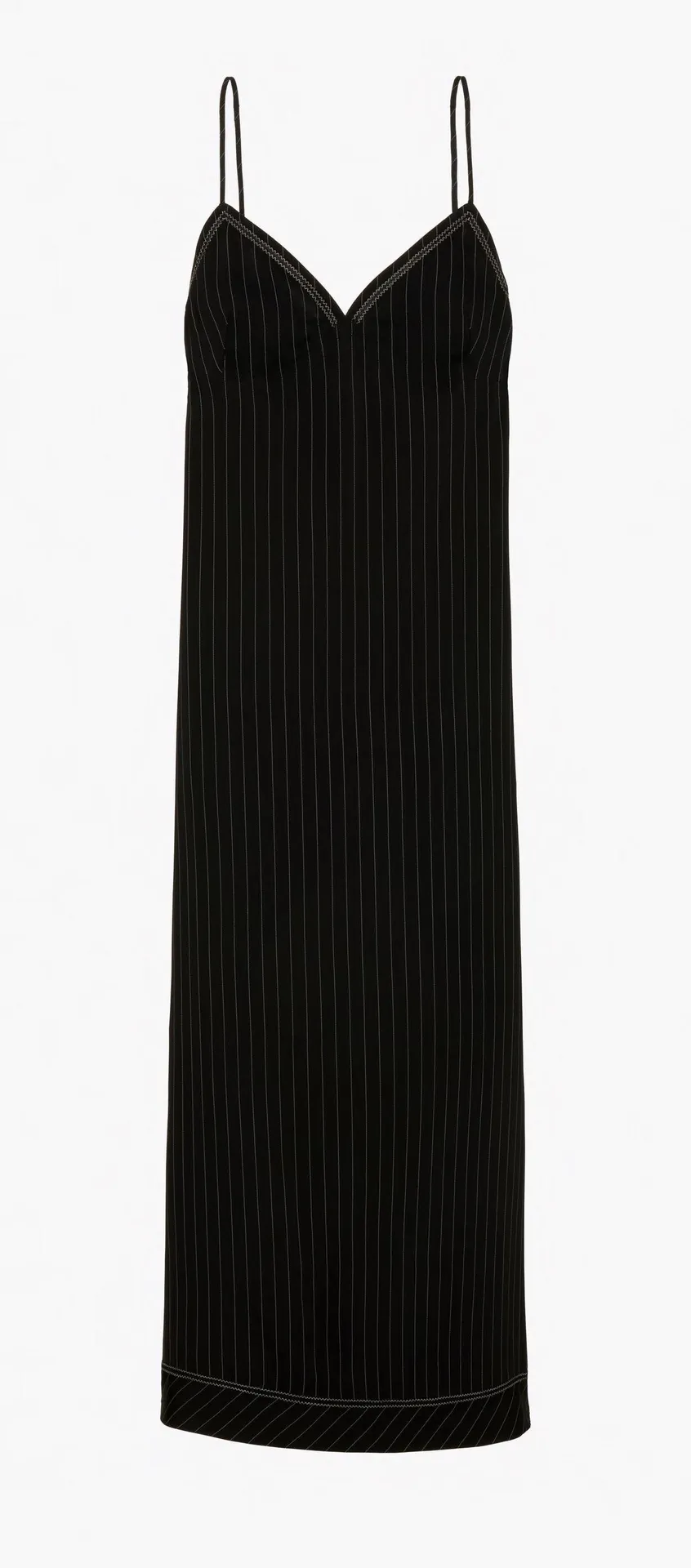 Black Striped Limited Edition Slip Midi Dress - Image 7