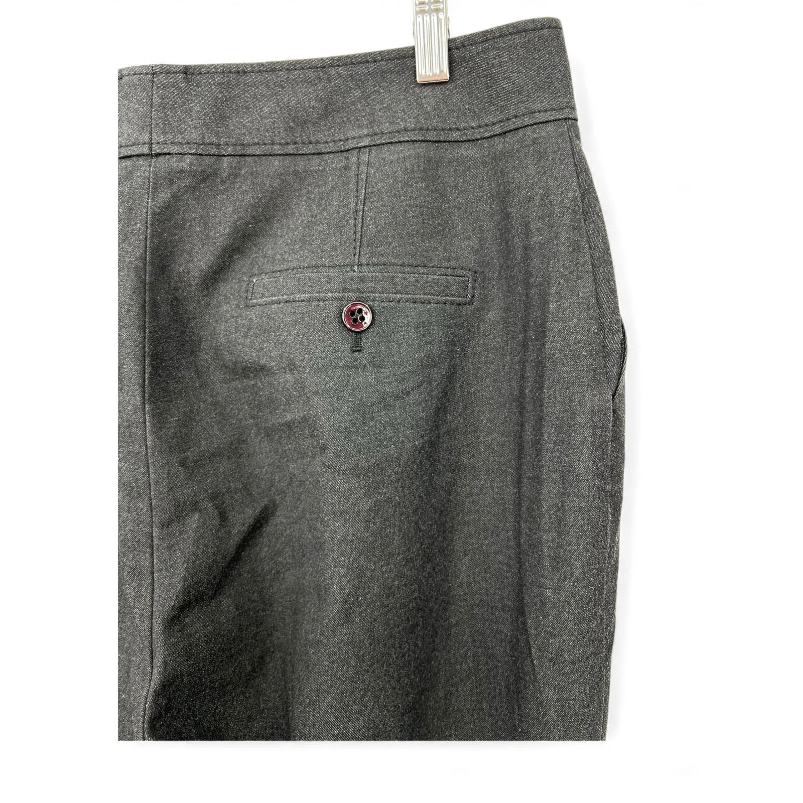 Semantiks 14 wide leg cuffed pants Trouser Slacks Dark Grey Women 31.5" inseam Gray - Image 6