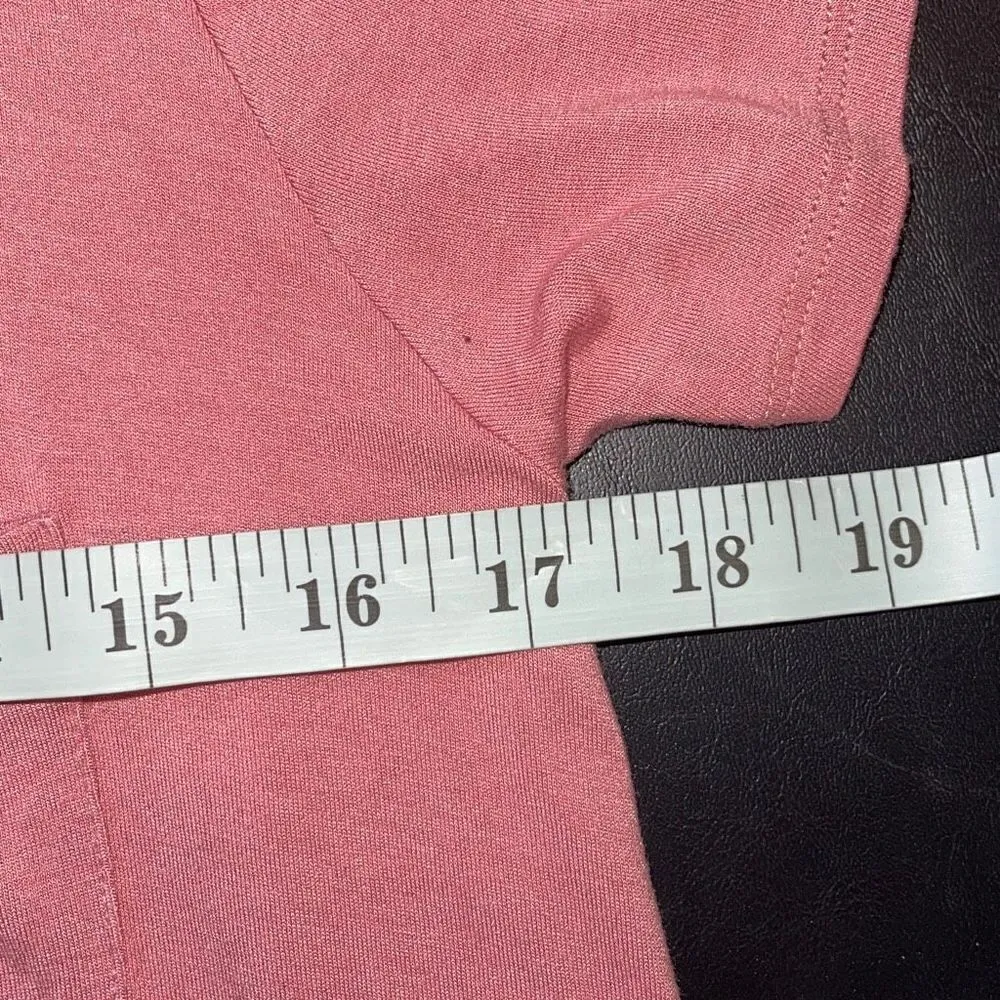 Lularoe Womens Hi Low Dress Round Neck Short Sleeve Midi Casual Pink Size Medium - Image 6