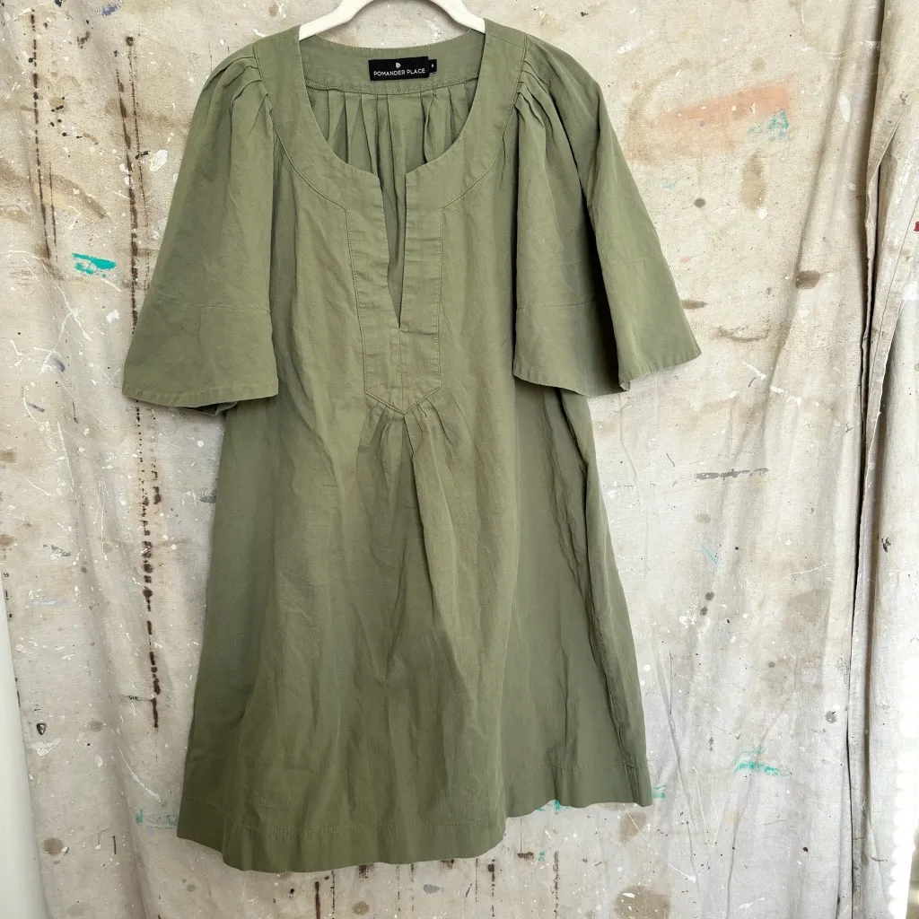 Tuckernuck Pomander Place Finley Flutter Sleeve Dres Green Size M - Image 4
