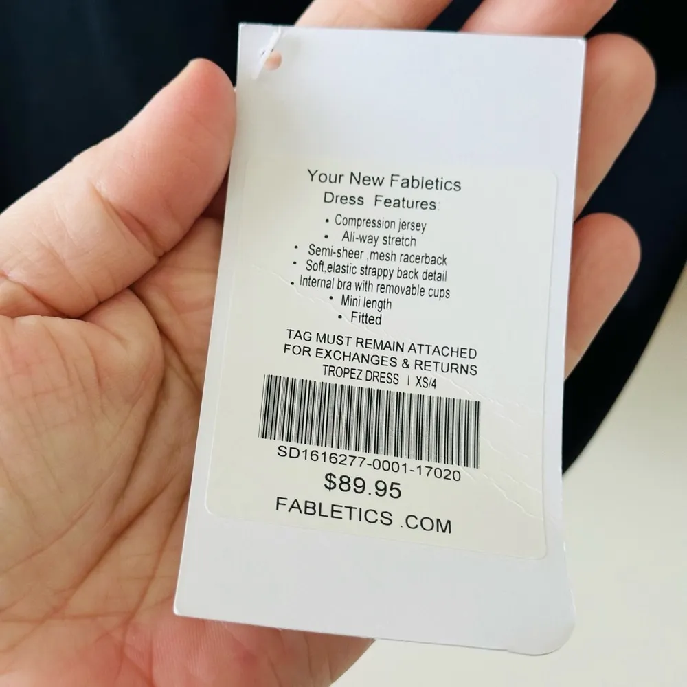 Fabletics Tropez Black Compression Mini Dress - Size XS - NWT - Image 6