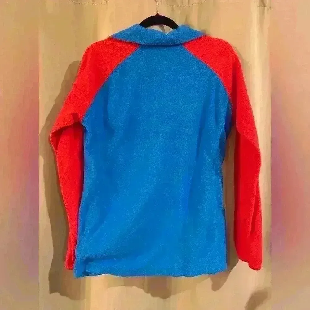 Women’s Red&Blue Fleece Columbia Pullover - Image 2