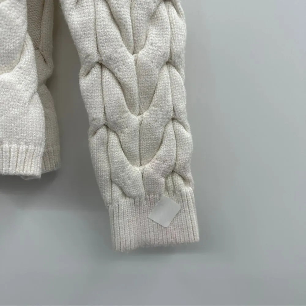 RTR Maje Marnety Button Cable Knit Long Sleeve Button Detail Sweater Sz 1 (S) - Image 13