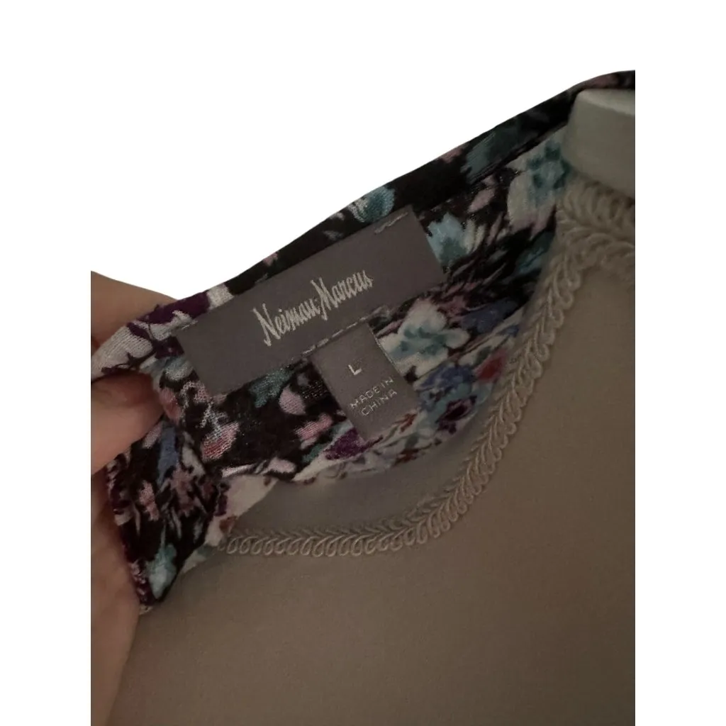 NEIMAN MARCUS Floral 3/4 Blouse Top Size Large - Image 9
