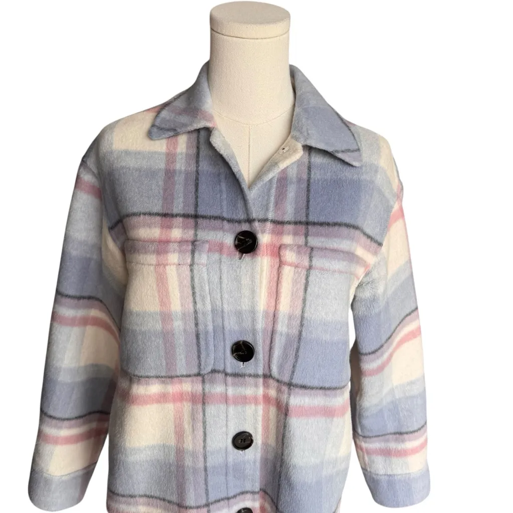 Rails - Connie Oversized Shacket in Junean Plaid Wool Blend Sz XXS - Image 6