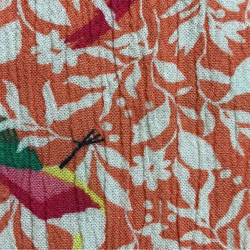 LOFT Women’s Floral Ruffle Sleeve Peasant Blouse Pink Boho Coastal Cottegecore M - Image 11