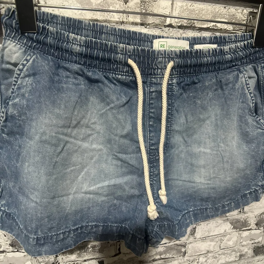 EUC Re Generation By Celebrity Pink Acid Wash Jean Shorts w/ Draw Cord Size M - Image 3