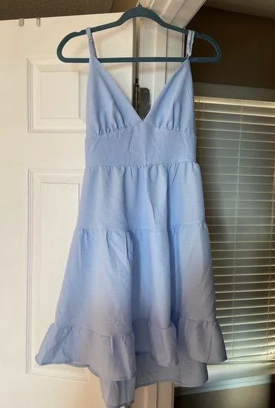 Light Blue Mini Sundress Large - Image 2