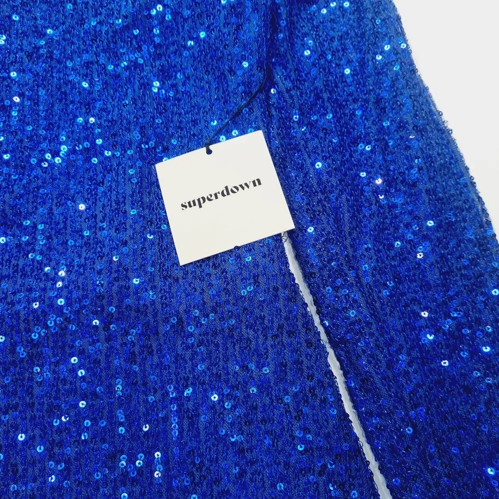 Superdown Bella Open Back Dress in Royal Blue - Image 3