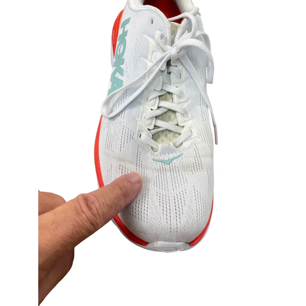 Hoka One One Mach 4 Womens White Red Running Shoes sneakers size 10B sku 8829 - Image 8