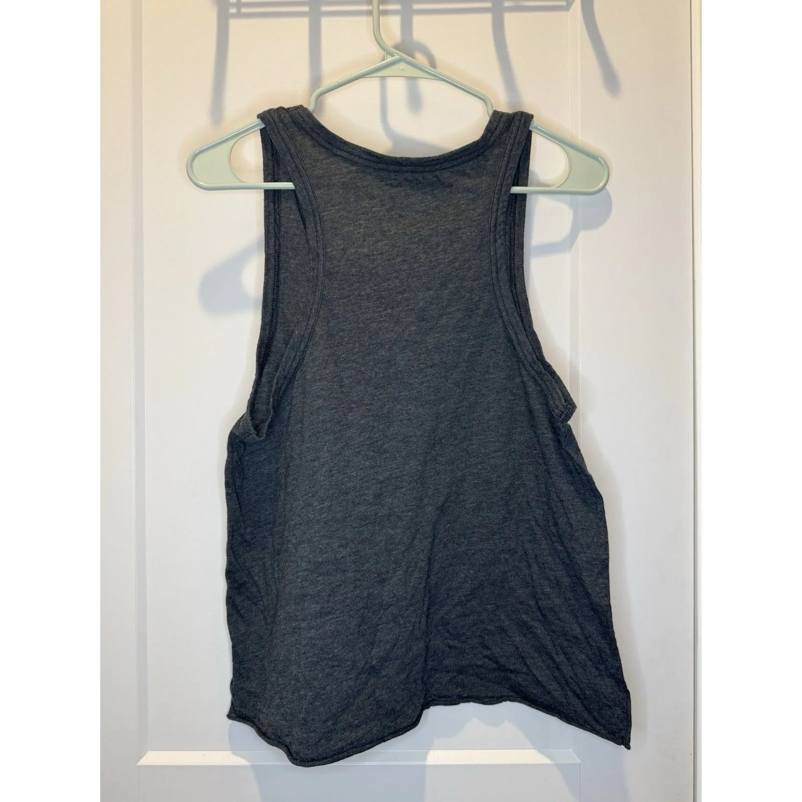 Women’s Offline By Aerie Burnout Voop Tank Top Sleeveless Oversize Gray Small - Image 4