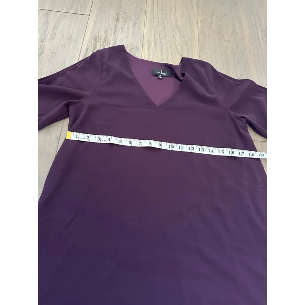 Women's Lulus Purple open Long Sleeve mini Dress S - Image 4