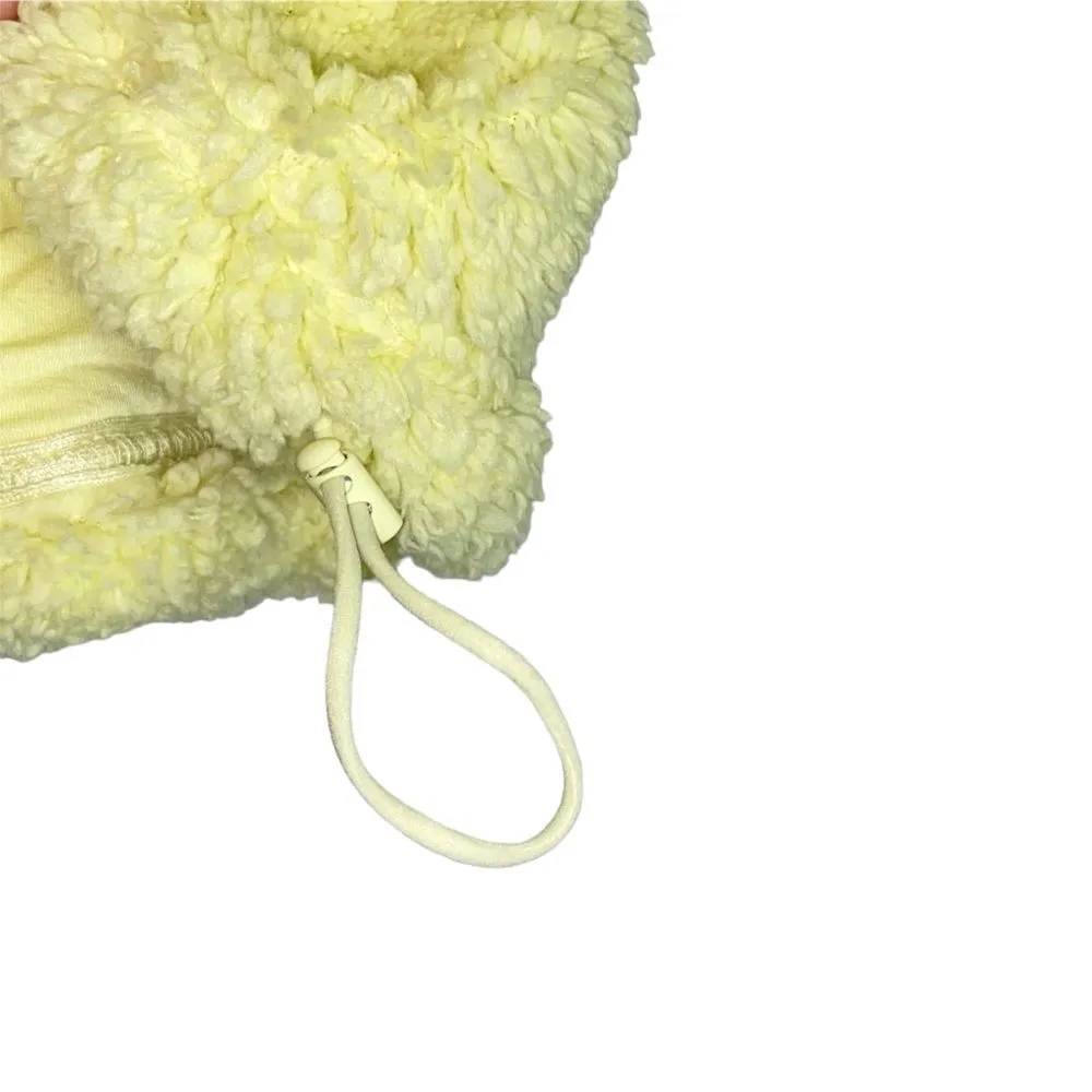 Free People Nantucket Quarter-Zip Fleece Yellow Oversized Pullover Jacket - Image 9