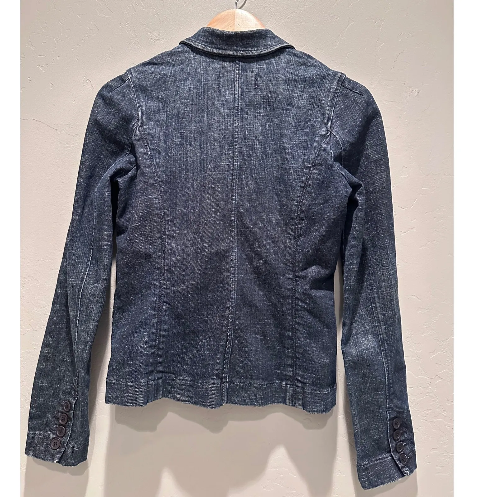 Vintage Y2K 2000s Juicy Couture Denim Blazer Jacket Size Medium Made in USA - Image 2