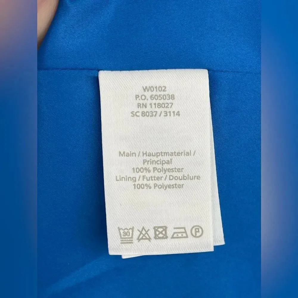 Boden Elise Coral Cyan Meadow Floral Midi Dress 8 Blue - Image 13