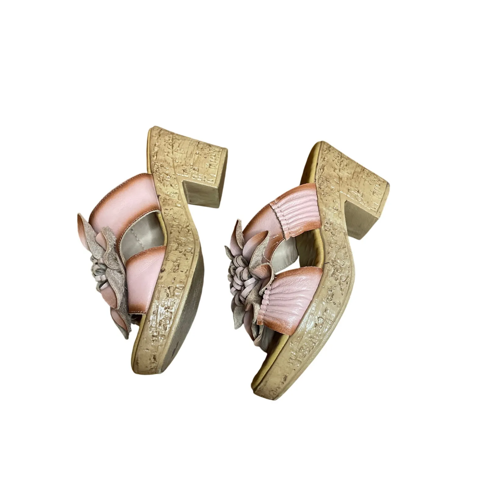 L’ARTISTE Bloomin Slide Platform Shoes Blush Pink Sandals Leather Size 37 7 - Image 5