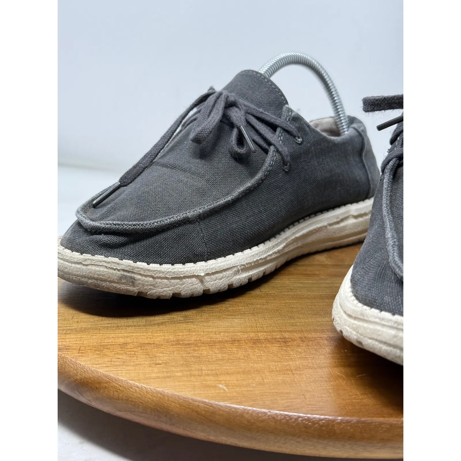 Hey Dude Wendy Chambray Off‎ Black Slip On Loafer Shoes Size 9 Womens - Image 4