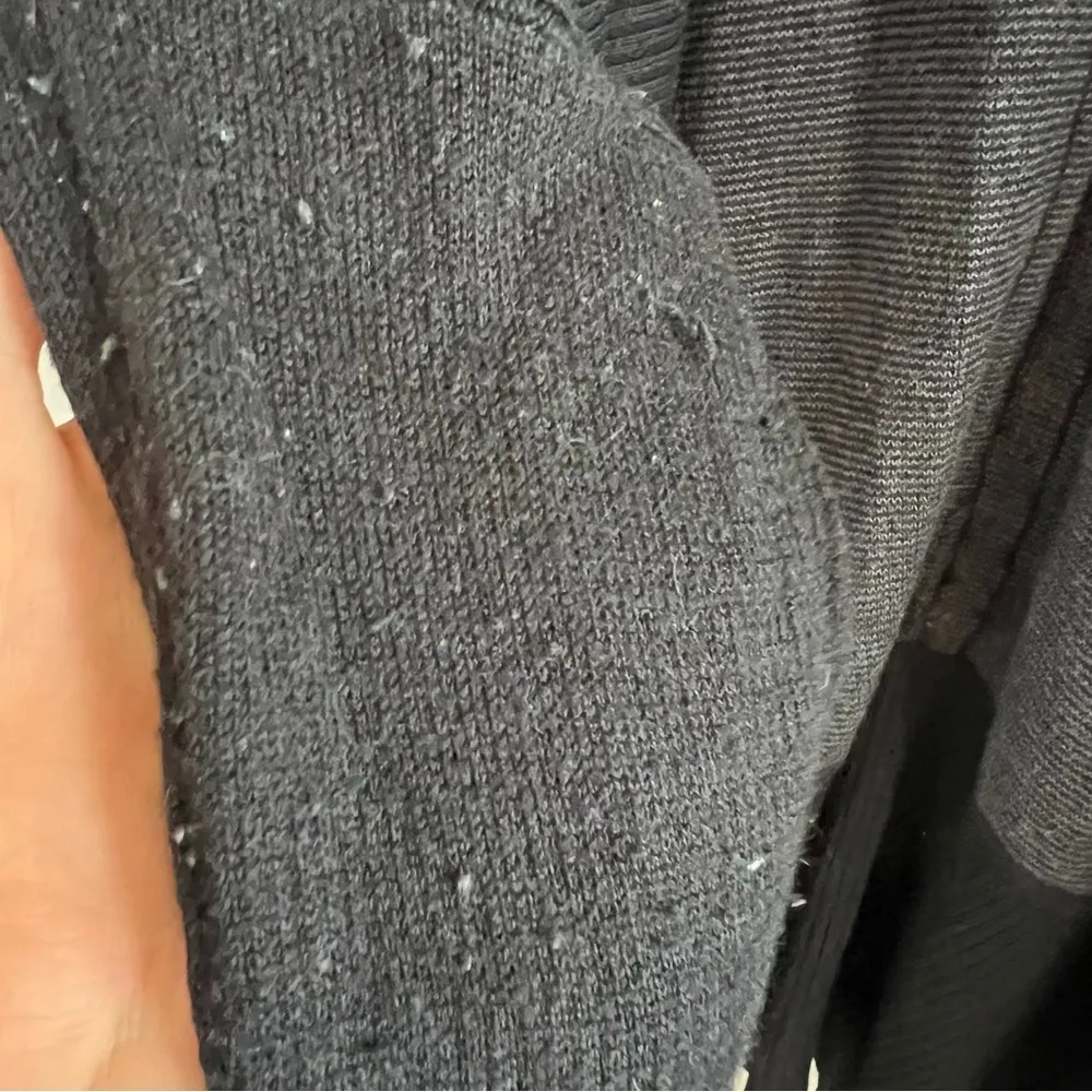 Lululemon Transformation Wrap Black Cozy Longline Sweater Cinched Back FLAWED 4 - Image 9