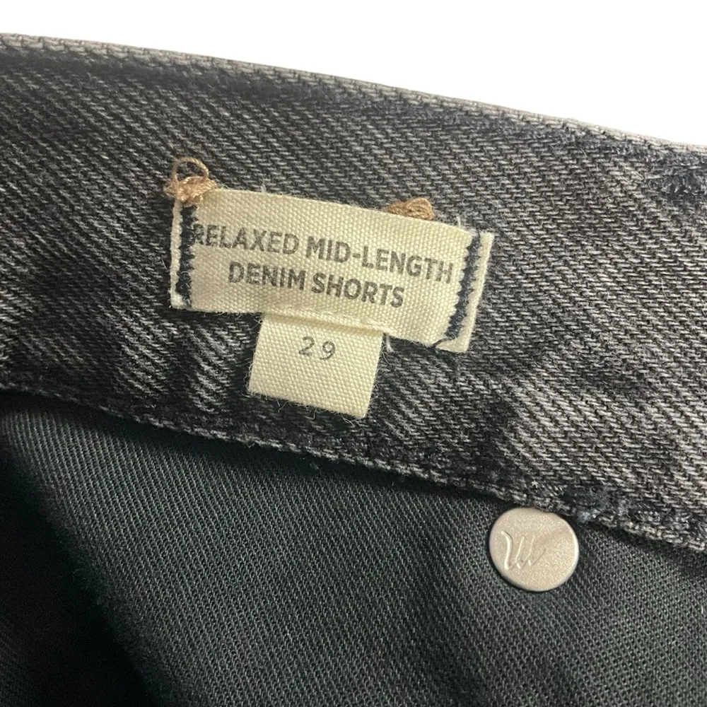 Madewell Relaxed Mid Length Jean Shorts Distressed HighWaisted in Bradbrook Wash - Image 9