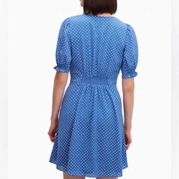 Kate Spade New York Cornflower Blue Tea Garden Dot Mini Dress Size 6 - Image 2